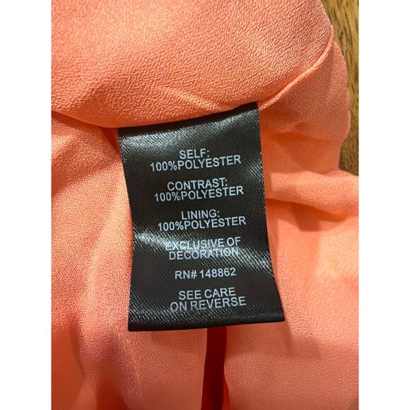 Torrid Women's Plus Size Peach Orange Eyelet Hi-Lo Dress Size 4 4X - Picture 5 of 5